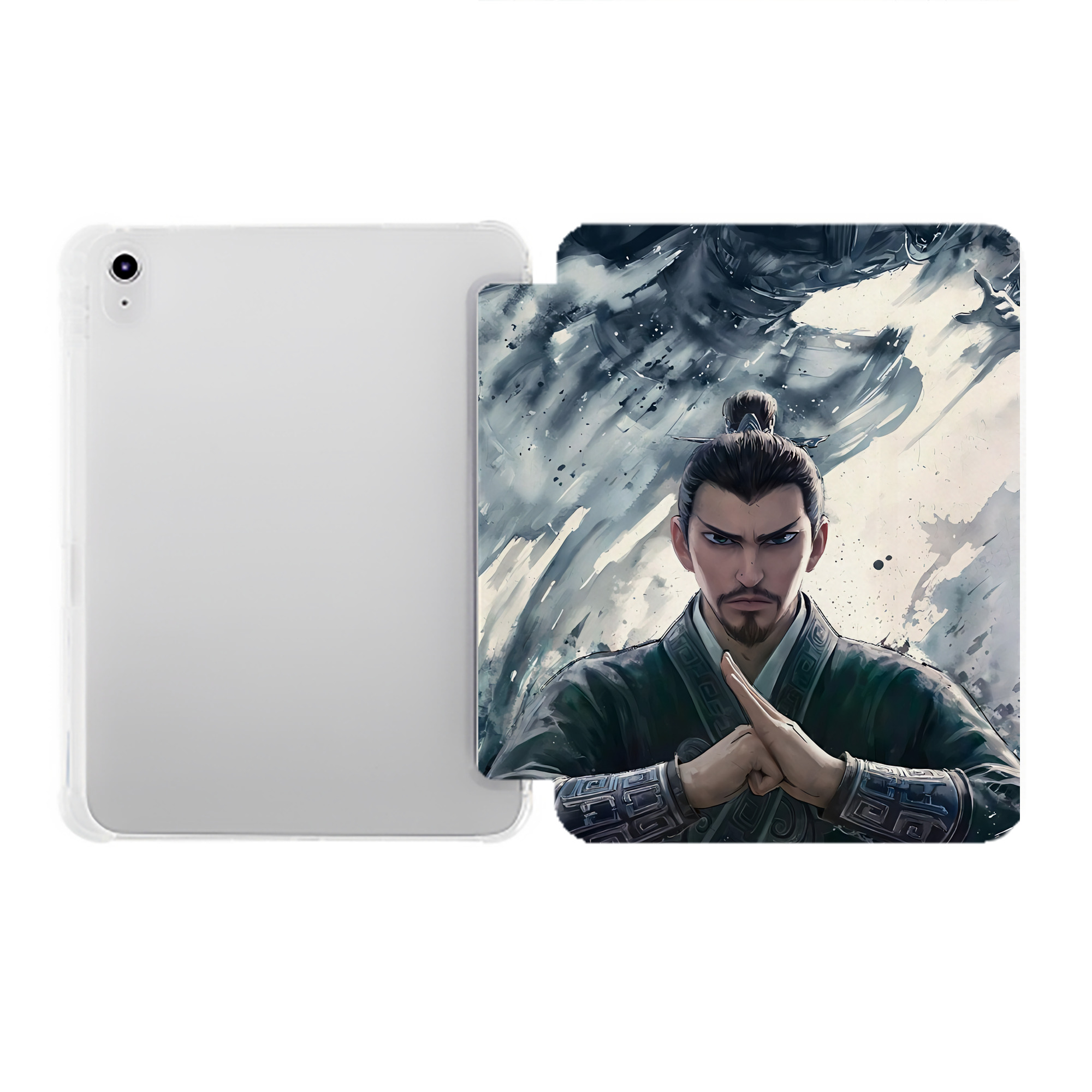（画像用） Ne Zha 2 ナタ 魔童の大暴れ IPad ケース ペン収納付き 三つ折りスタンド PUレザー×シリコン 対応機種9.5/10.5/10.9インチ